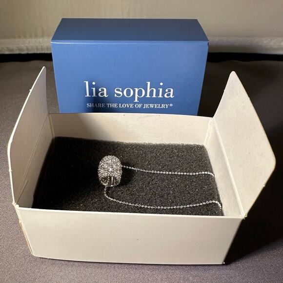 NWT! Faceted Crystal Sliding Pendant On A Silver Chain Lobster Claw Closure K105 - Picture 12 of 14